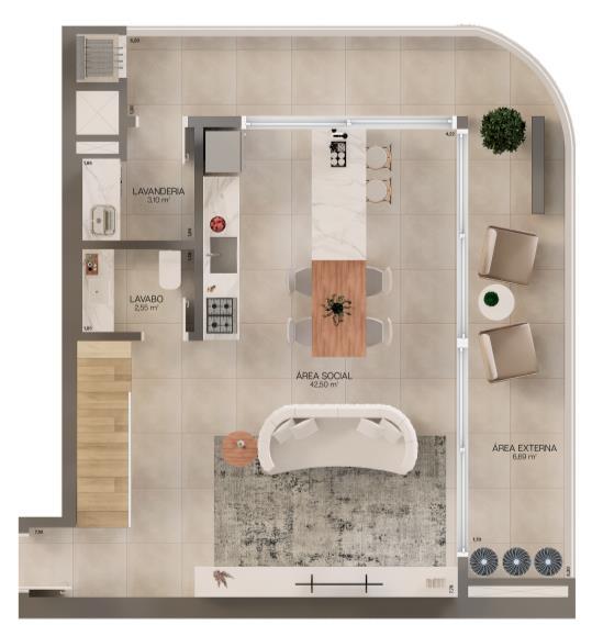 Planta 05 - 3 dorm 135m - duplex - inferior