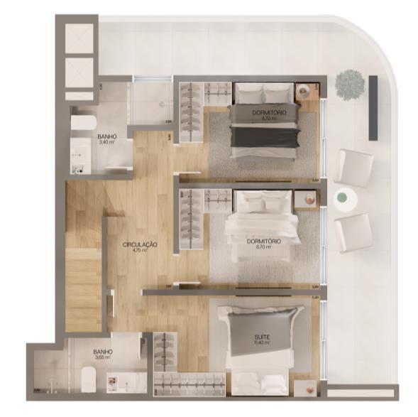 Planta 06 - 3 dorm 135m - duplex - superior